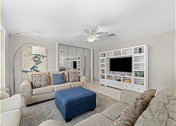Spacious living room at Hy-Tee vacation rental with modern decor